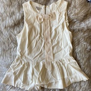 Claudie Pierlot cream tank top with bow size 36